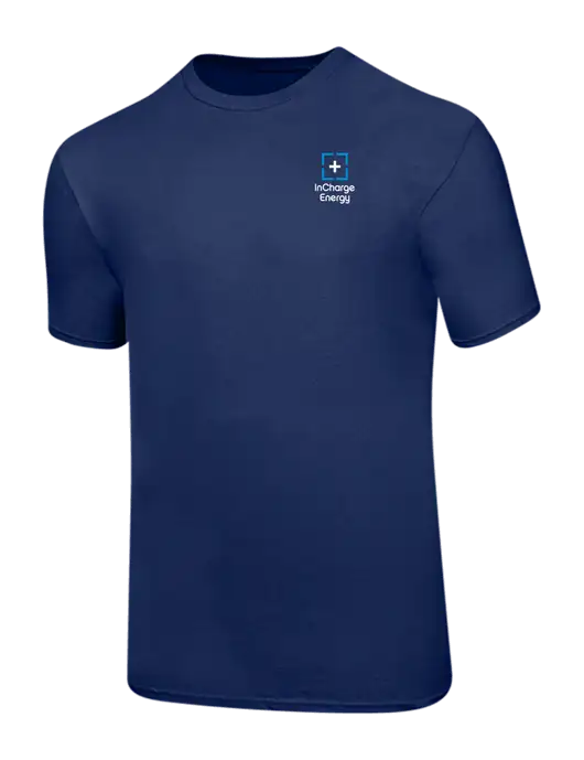 Ring Spun Navy 4.5 oz T-Shirt w/InCharge Logo