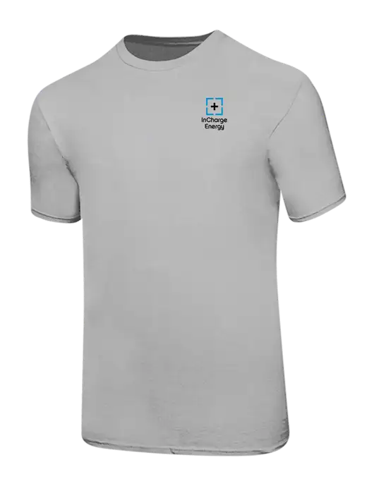 Ring Spun Silver 4.5 oz T-Shirt w/InCharge Logo