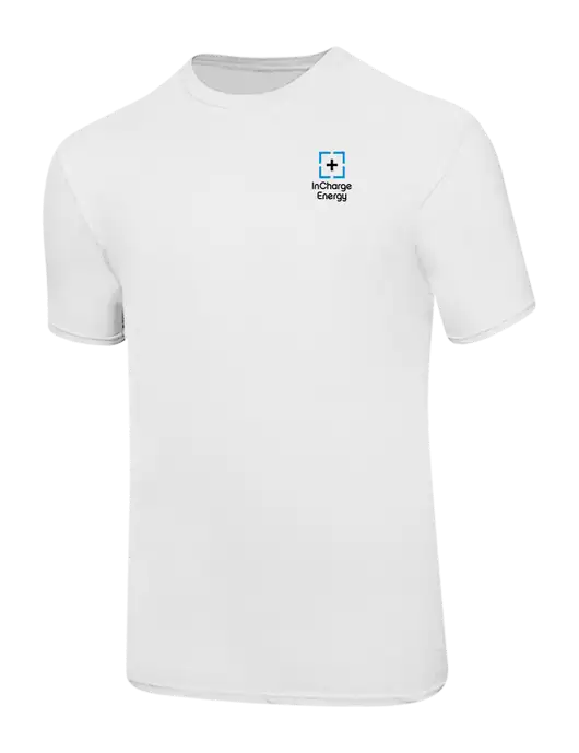 Ring Spun White 4.5 oz T-Shirt w/InCharge Logo