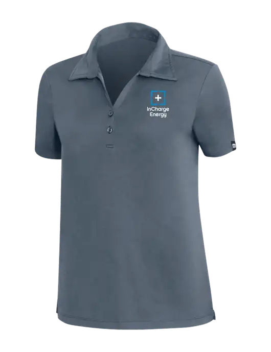 TravisMathew Dark Slate Blue Womens Coto Performance Polo w/InCharge Logo