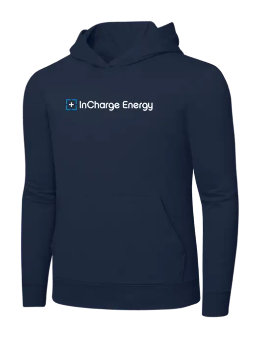 Navy 7.8 oz Ring Spun Hooded Sweatshirt w/InCharge Logo
