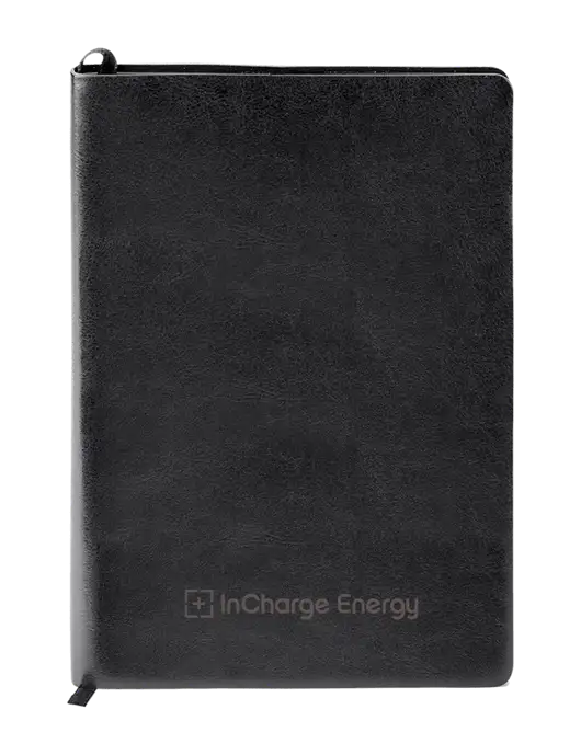 Fabrizio Black Soft Cover 5.75 x 8.125 Journal w/InCharge Logo