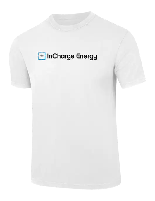 Comfort Colors 6.1 oz White Heavyweight Ring Spun T-Shirt w/InCharge Logo