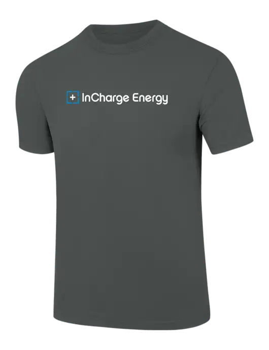 Comfort Colors 6.1 oz Dark Grey Heather Heavyweight Ring Spun T-Shirt w/InCharge Logo
