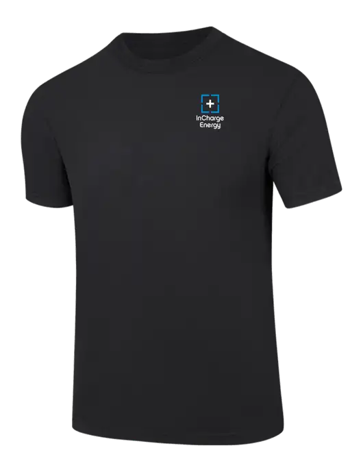 Comfort Colors 6.1 oz Black Heavyweight Ring Spun T-Shirt w/InCharge Logo