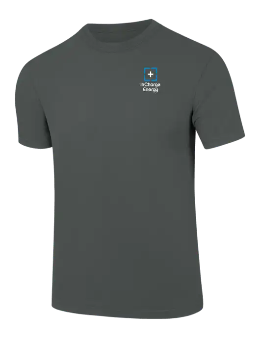 Comfort Colors 6.1 oz Dark Grey Heather Heavyweight Ring Spun T-Shirt w/InCharge Logo